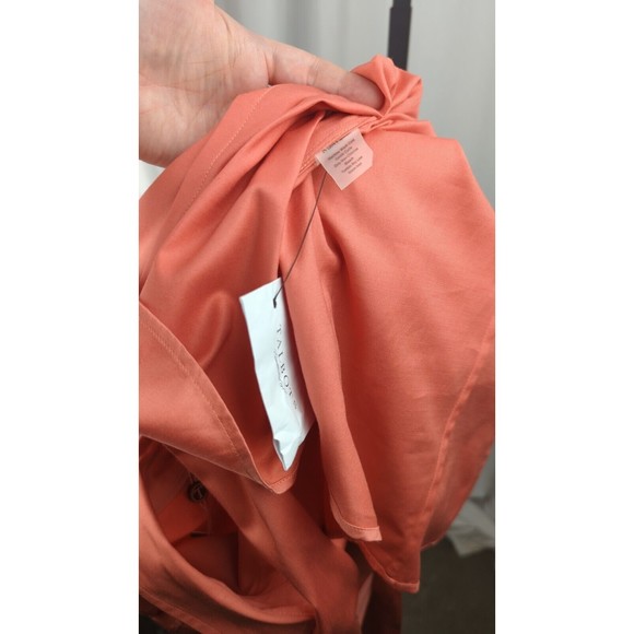 TALBOTS Haberdashery Button Down Top Pink Long Slv Stretch Cotton Sateen 20 - Picture 7 of 7